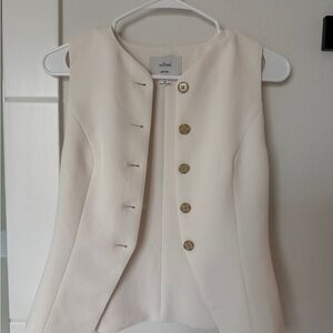 Aritzia Wilfred Regal Vest 00 Light Birch